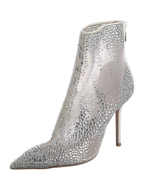 Jimmy Choo Mesh Crystal Embellishments Boots