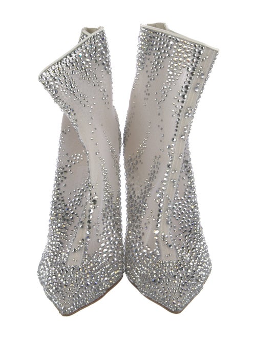 Jimmy Choo Mesh Crystal Embellishments Boots