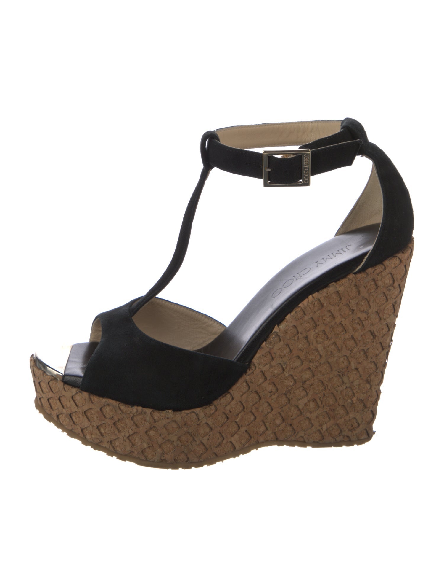 Jimmy Choo Suede T-Strap Sandals