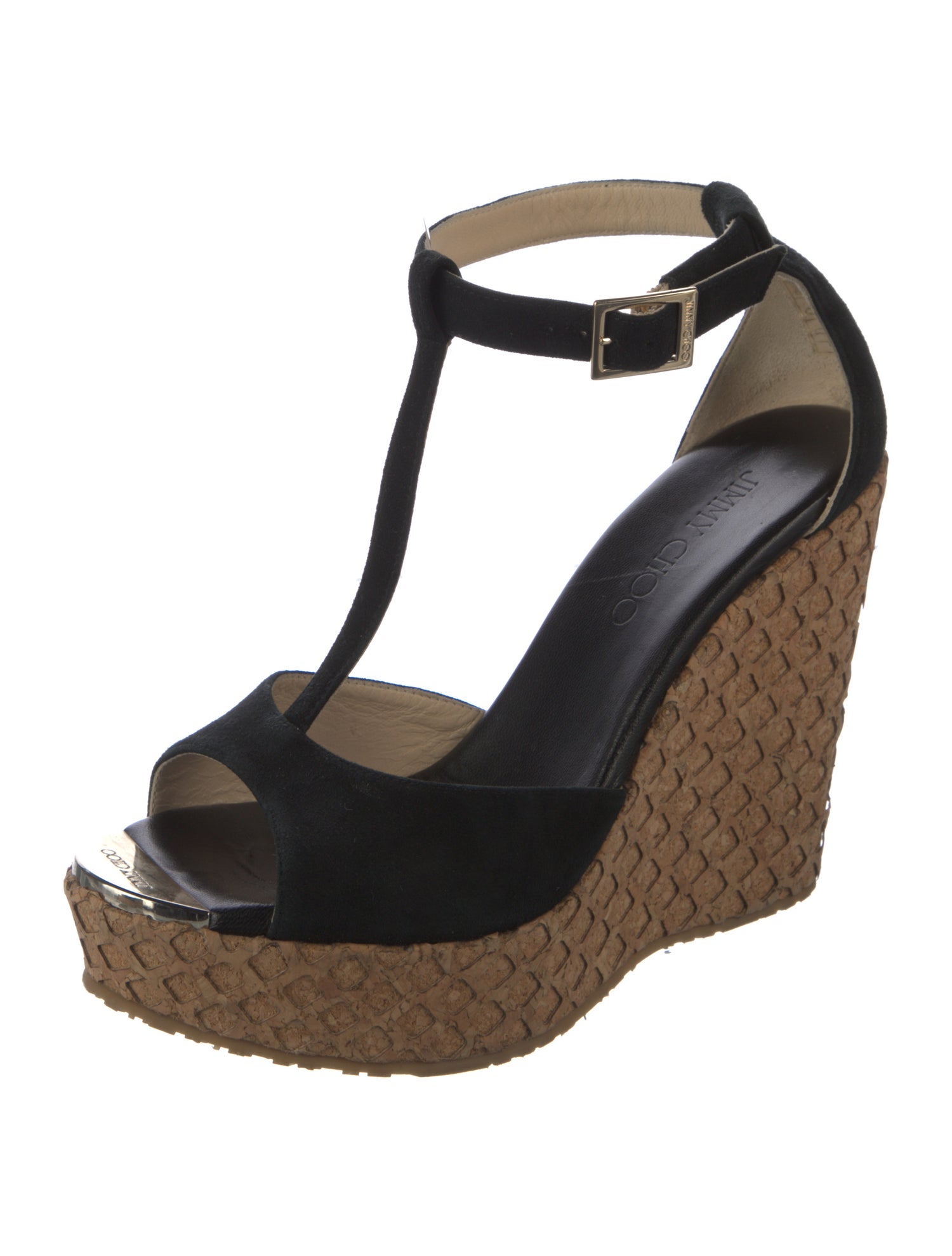 Jimmy Choo Suede T-Strap Sandals