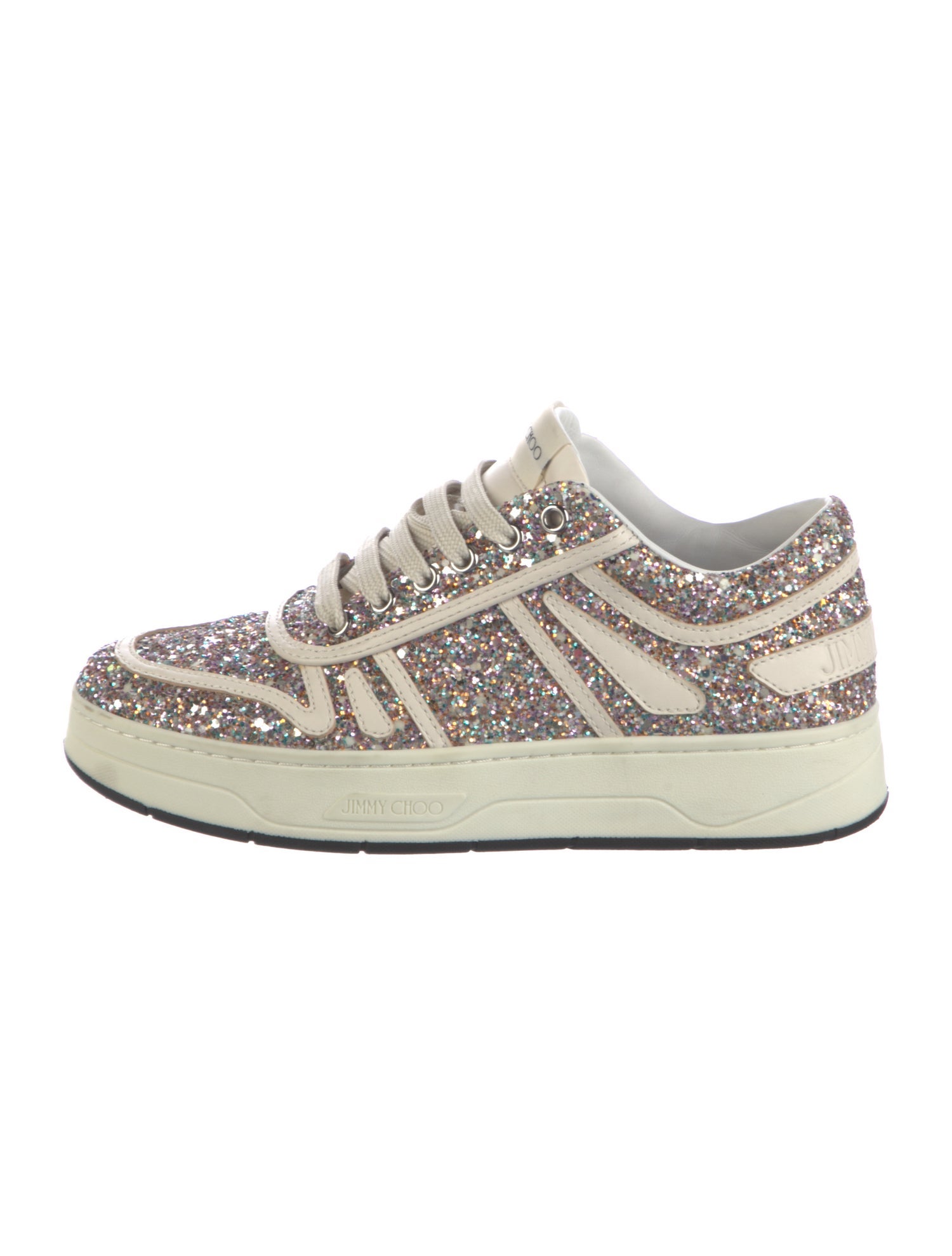 Jimmy Choo Glitter Printed Sneakers