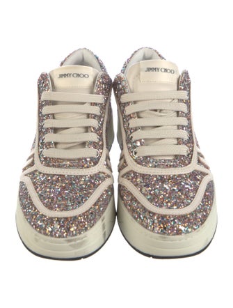 Jimmy Choo Glitter Printed Sneakers