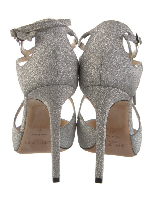 Jimmy Choo Leather Glitter Accents Pumps
