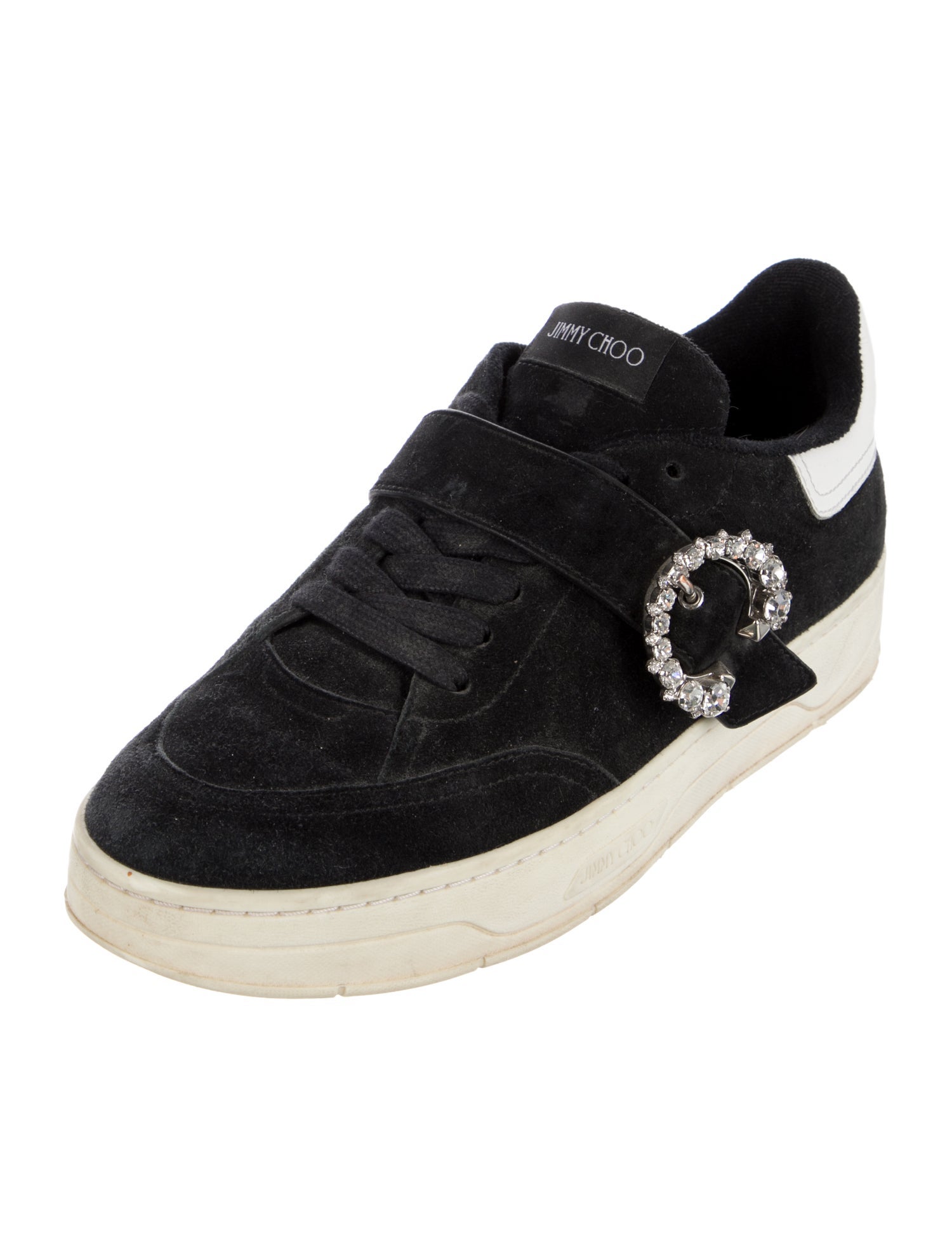 Jimmy Choo Suede Crystal Embellishments Sneakers