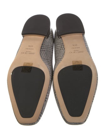 Jimmy Choo Glitter Plaid Print Loafers