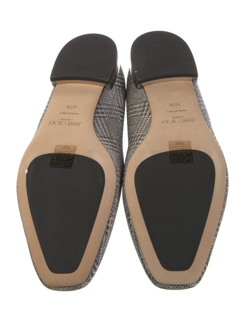 Jimmy Choo Glitter Plaid Print Loafers