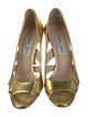 Jimmy Choo Leather Cutout Accent Pumps