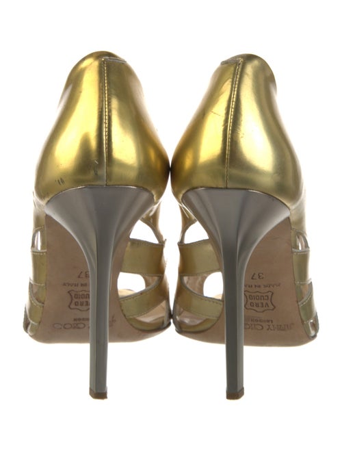 Jimmy Choo Leather Cutout Accent Pumps