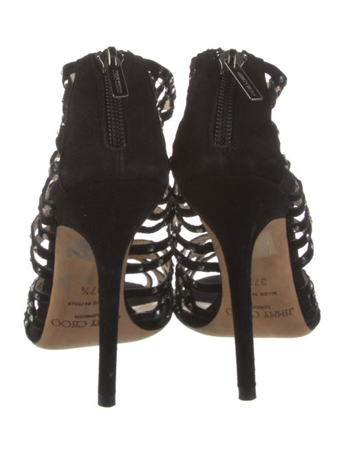 Jimmy Choo Suede Crystal Embellishments Sandals