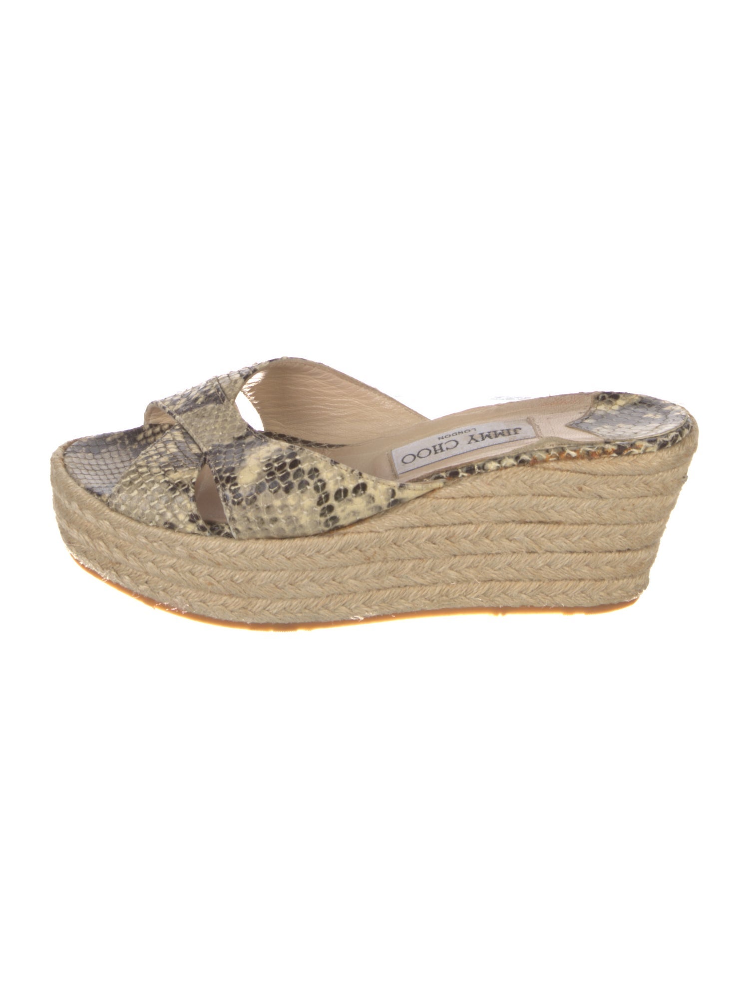 Jimmy Choo Snakeskin Animal Print Espadrilles