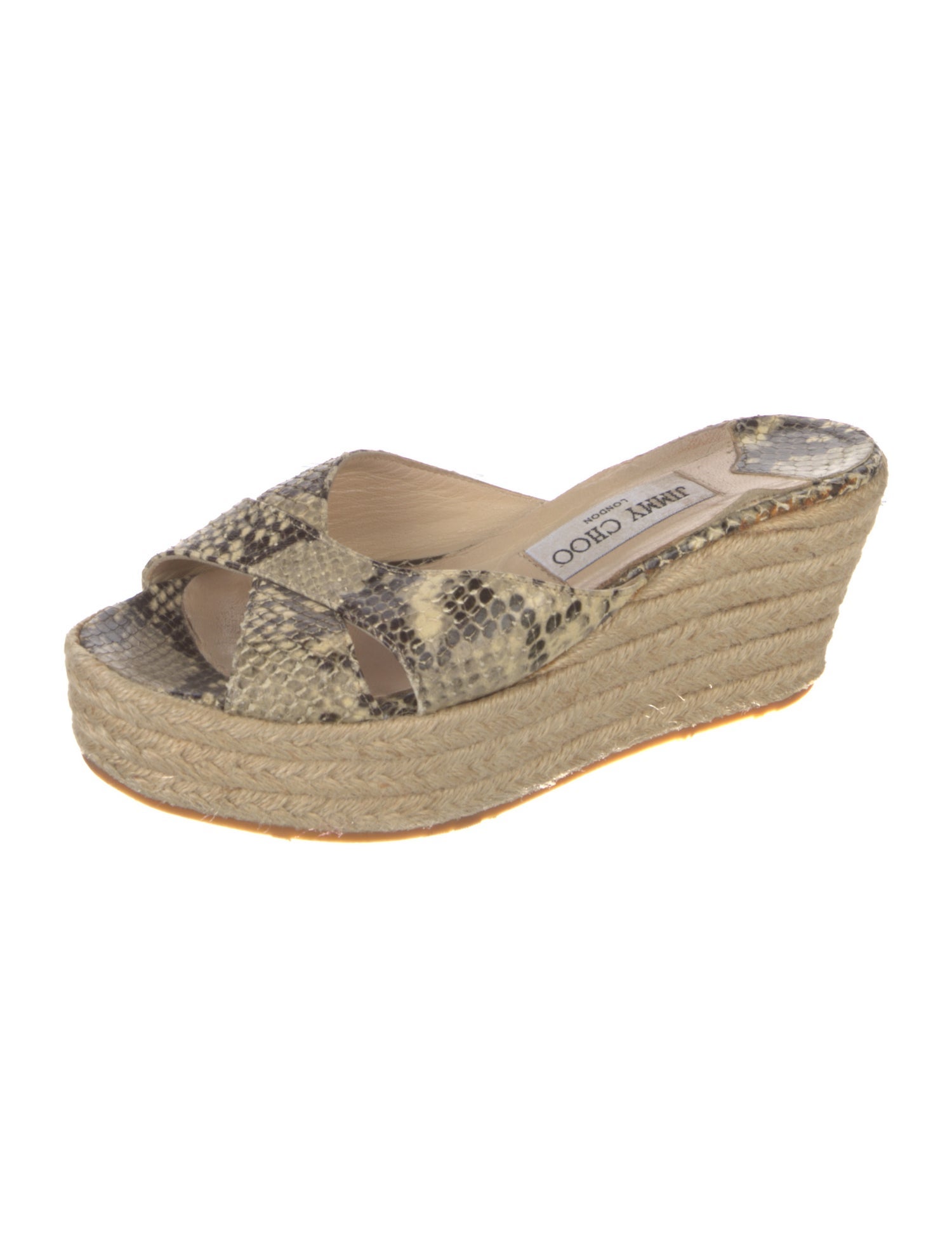 Jimmy Choo Snakeskin Animal Print Espadrilles
