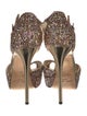 Jimmy Choo Glitter Glitter Accents T-Strap Pumps