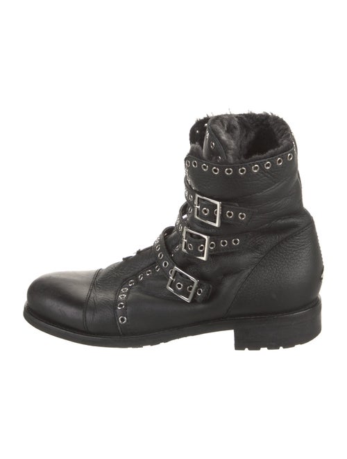 Jimmy Choo Leather Combat Boots