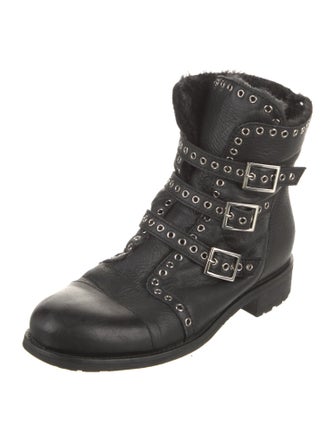 Jimmy Choo Leather Combat Boots