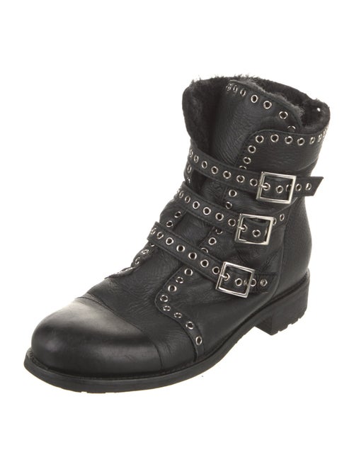 Jimmy Choo Leather Combat Boots