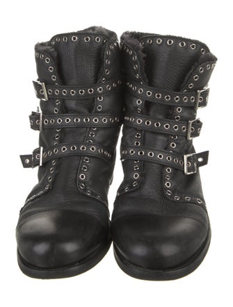 Jimmy Choo Leather Combat Boots