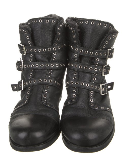 Jimmy Choo Leather Combat Boots