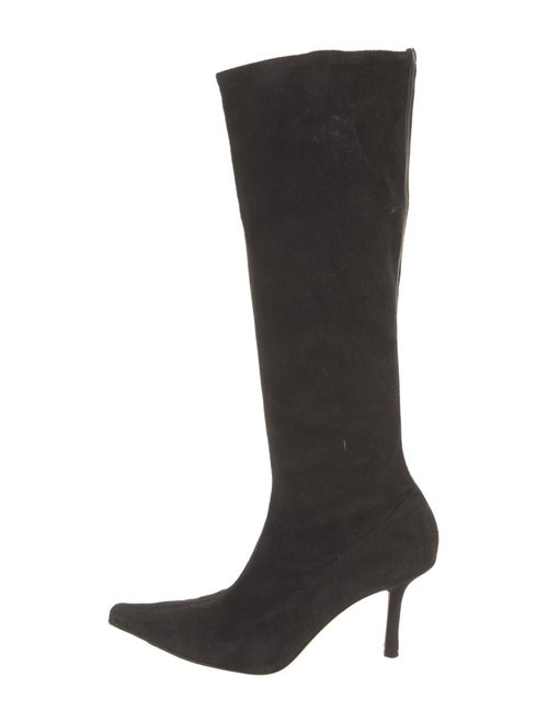 Jimmy Choo Suede Leather Trim Embellishment Boots