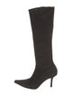 Jimmy Choo Suede Leather Trim Embellishment Boots