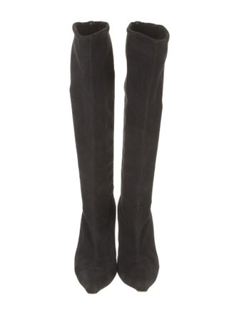 Jimmy Choo Suede Leather Trim Embellishment Boots