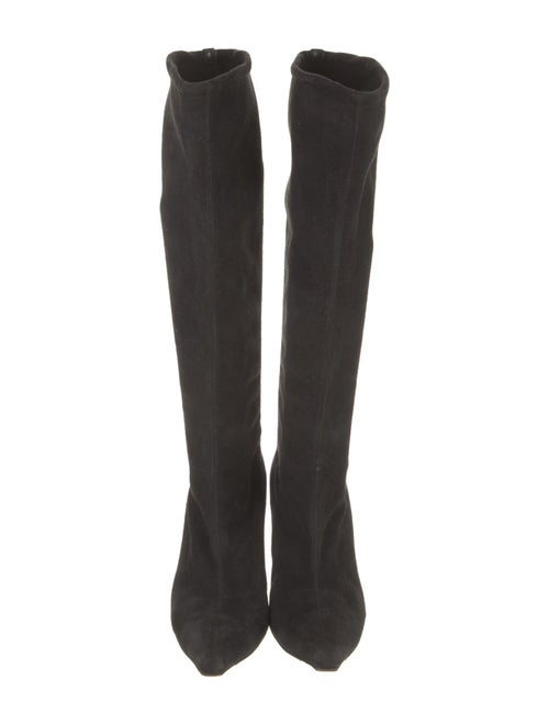 Jimmy Choo Suede Leather Trim Embellishment Boots