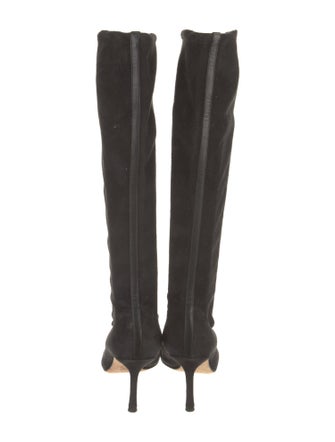 Jimmy Choo Suede Leather Trim Embellishment Boots