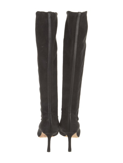 Jimmy Choo Suede Leather Trim Embellishment Boots