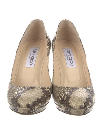 Jimmy Choo Embossed Leather Animal Print Pumps