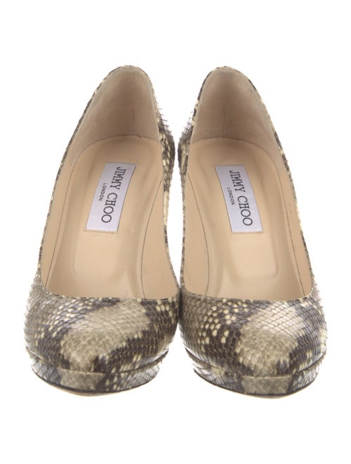 Jimmy Choo Embossed Leather Animal Print Pumps