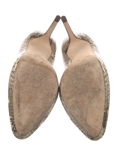 Jimmy Choo Embossed Leather Animal Print Pumps