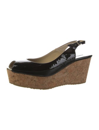 Jimmy Choo Patent Leather Slingback Sandals