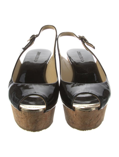 Jimmy Choo Patent Leather Slingback Sandals