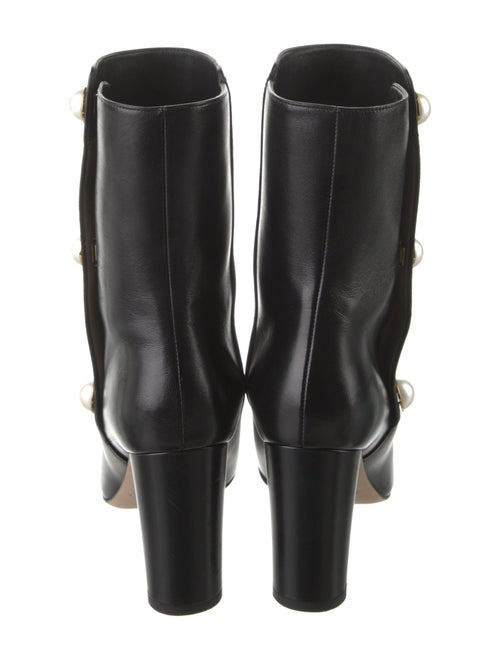 Jimmy Choo Leather Beaded Accents Boots