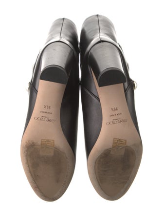 Jimmy Choo Leather Beaded Accents Boots