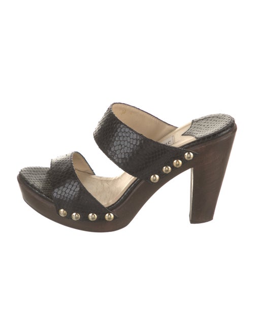 Jimmy Choo Leather Studded Accents Slides