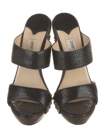 Jimmy Choo Leather Studded Accents Slides
