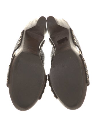 Jimmy Choo Leather Studded Accents Slides