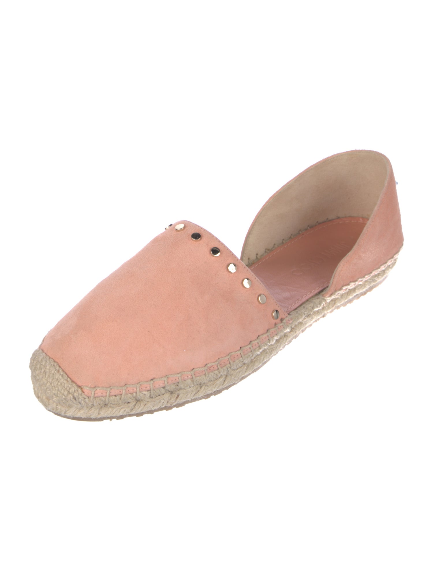 Jimmy Choo Suede Studded Accents D'Orsay Flats