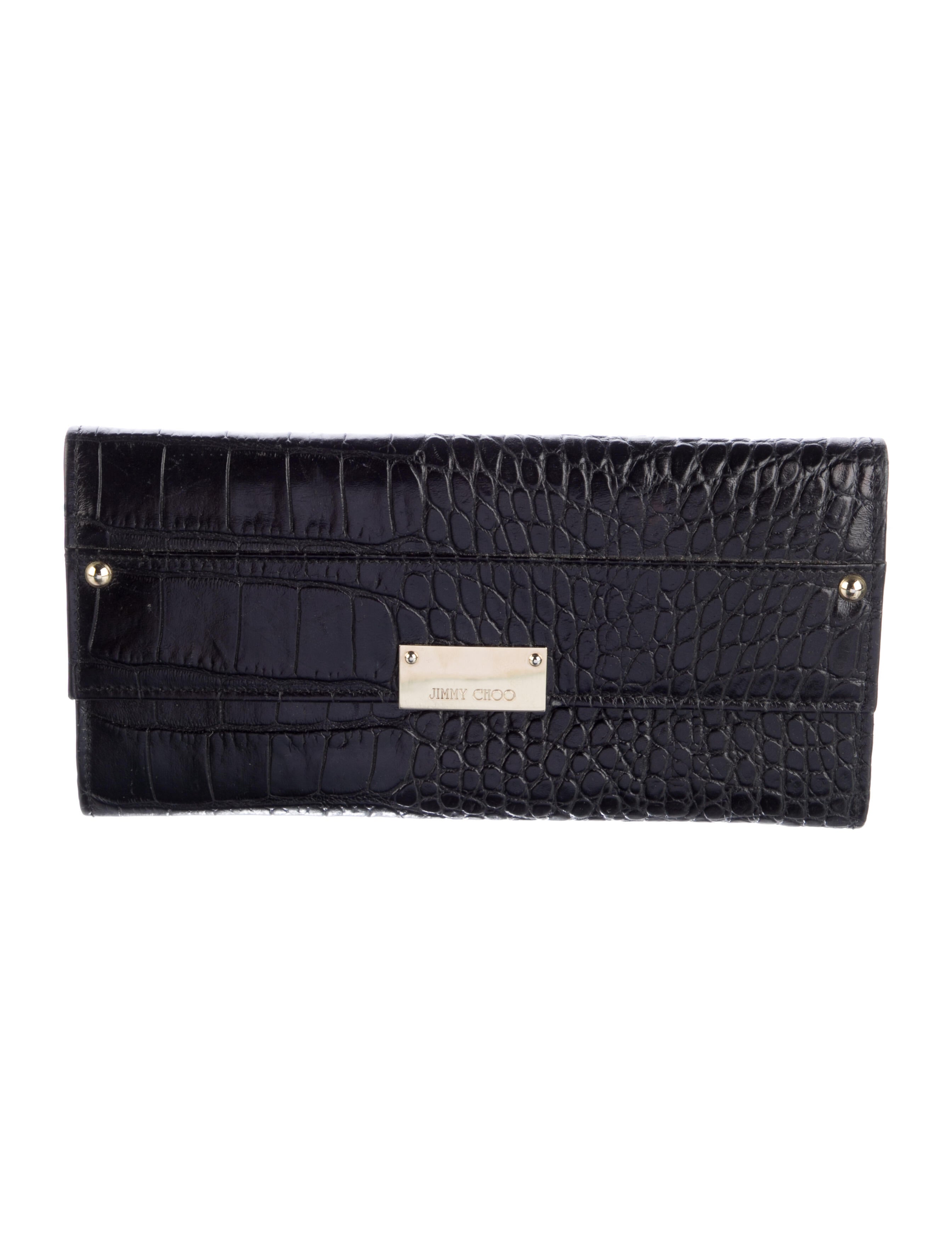 Jimmy Choo Embossed Leather Printed Continental Wallet