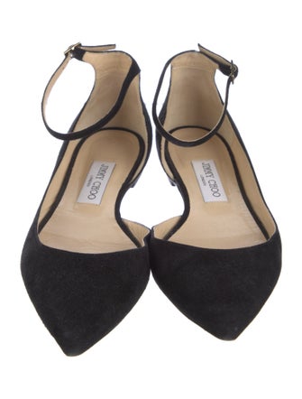 Jimmy Choo Suede D'Orsay Flats