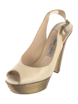 Jimmy Choo Leather Slingback Sandals