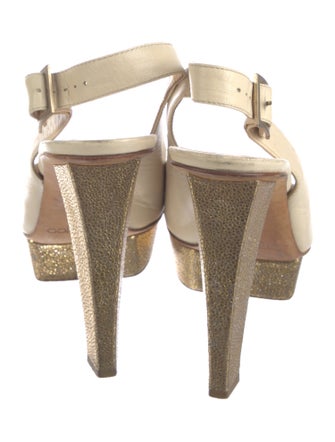 Jimmy Choo Leather Slingback Sandals