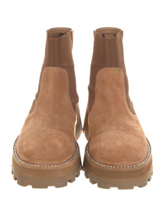 Jimmy Choo Suede Crystal Embellishments Chelsea Boots