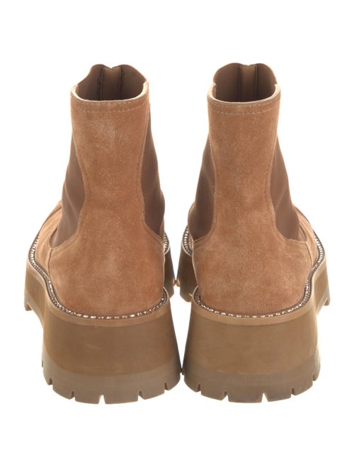 Jimmy Choo Suede Crystal Embellishments Chelsea Boots