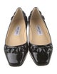 Jimmy Choo Patent Leather Studded Accents Ballet Flats