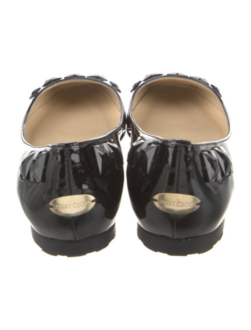 Jimmy Choo Patent Leather Studded Accents Ballet Flats