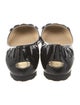 Jimmy Choo Patent Leather Studded Accents Ballet Flats