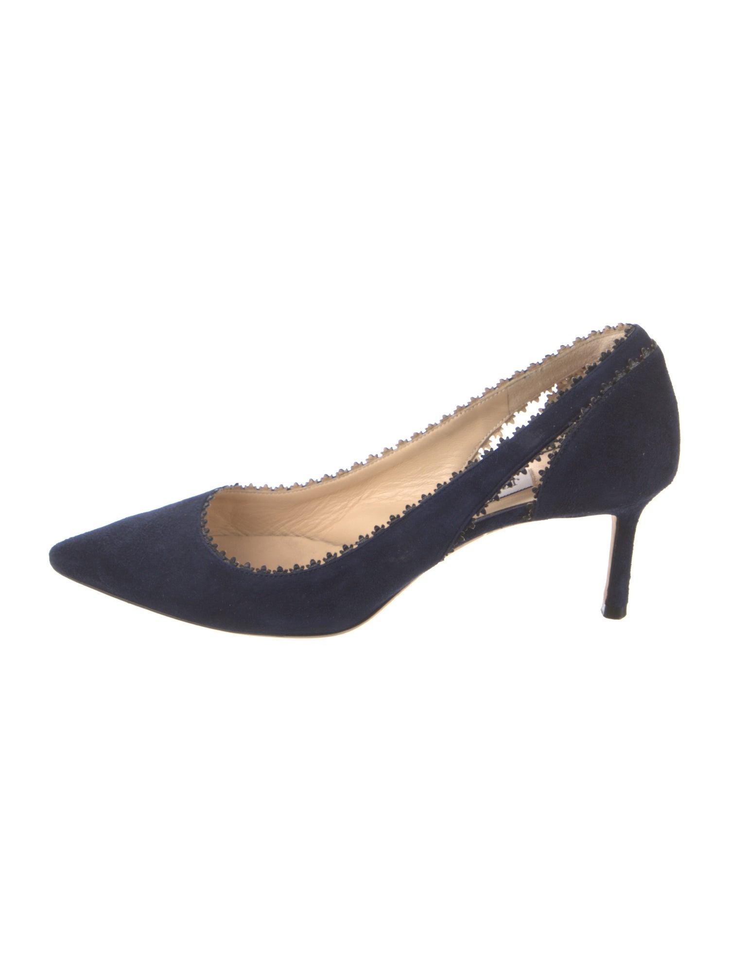 Jimmy Choo Suede Cutout Accent Pumps