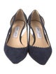 Jimmy Choo Suede Cutout Accent Pumps