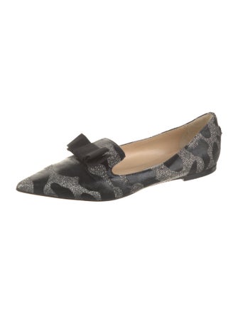 Jimmy Choo Glitter Animal Print Loafers